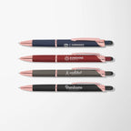 Engraved Metal Triangle Viera Pen with Rose Gold Trim