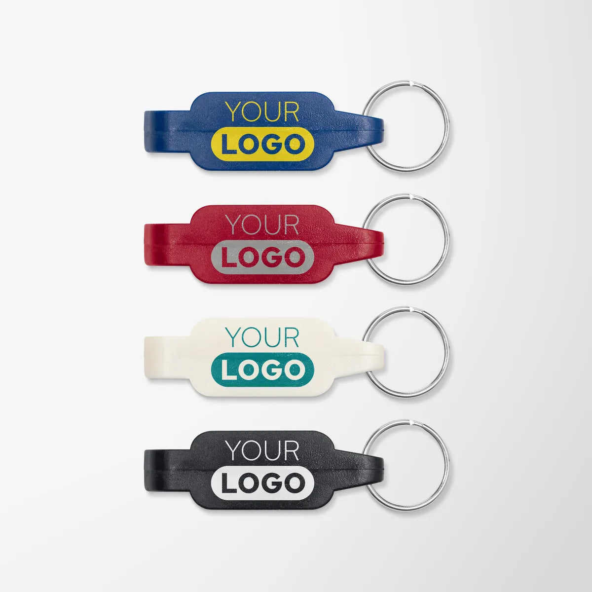 Plastic Bottle Opener with Key Ring