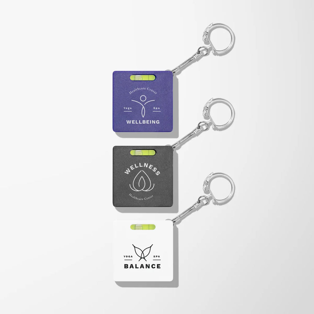 Square Level Tape Measure Key Tag