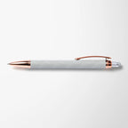 Engraved Deco Recycled Diamond Stylus Pen with Rose Gold Trim