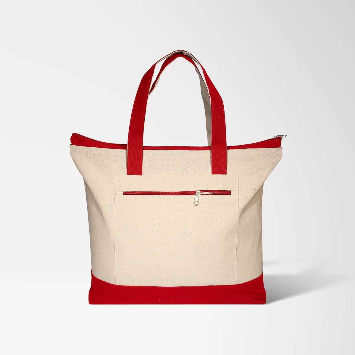 Zippered Cotton Boat Tote