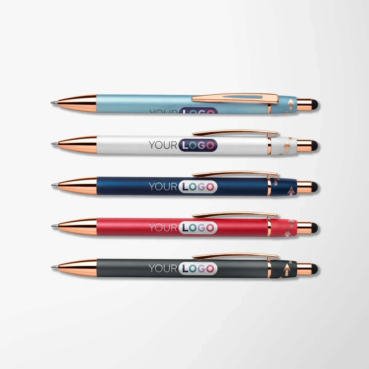 Full Color Pearlized Gyro Fidget Stylus Pen