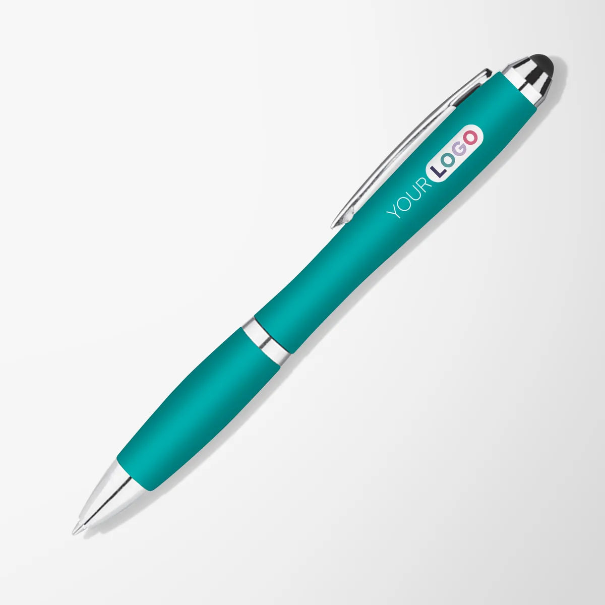 Full Color Metallic Curvaceous Stylus Pen