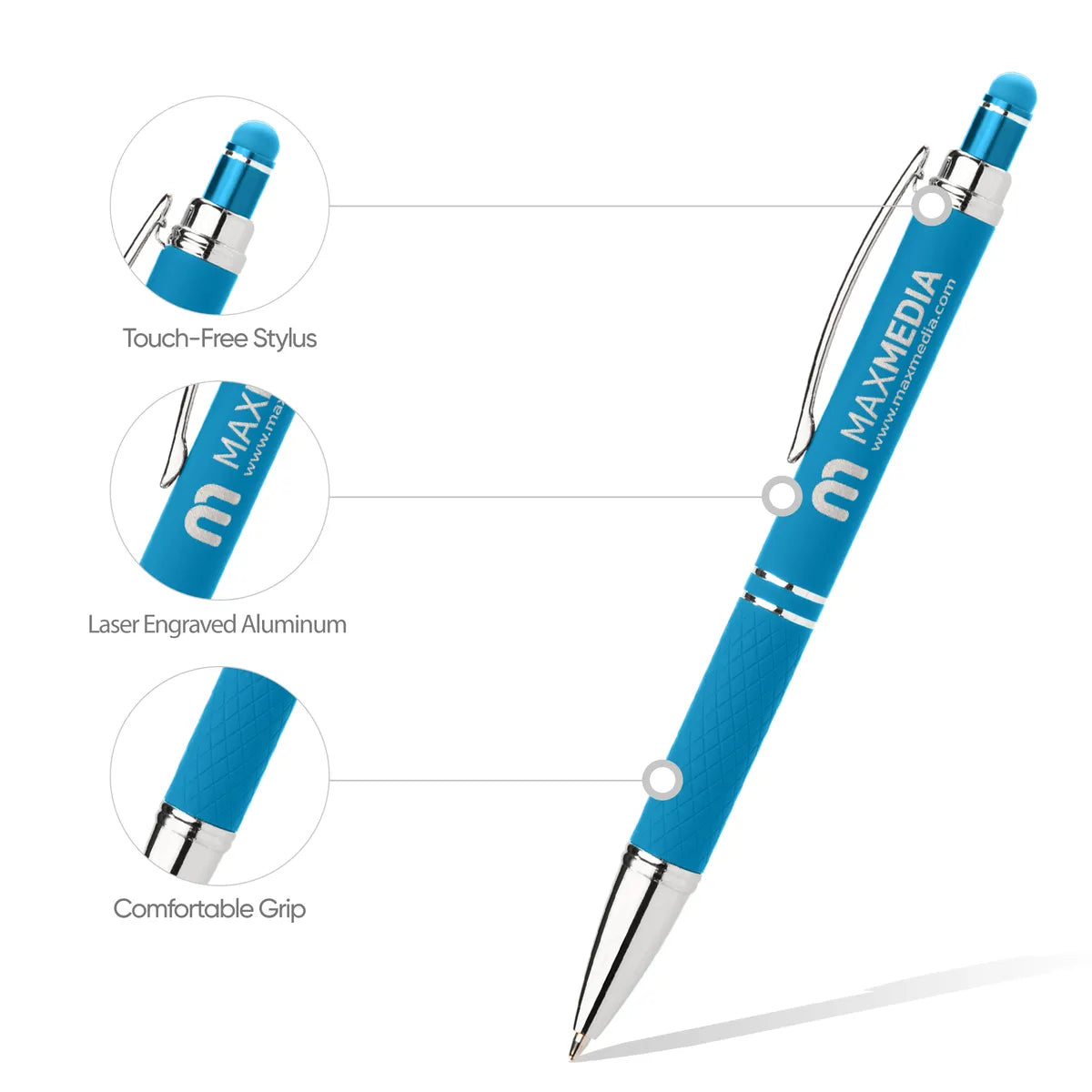 Engraved Bright Diamond Stylus Pen