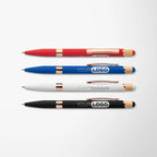 Engraved Recycled Soft Touch Portia Pen with Rose Gold Trim