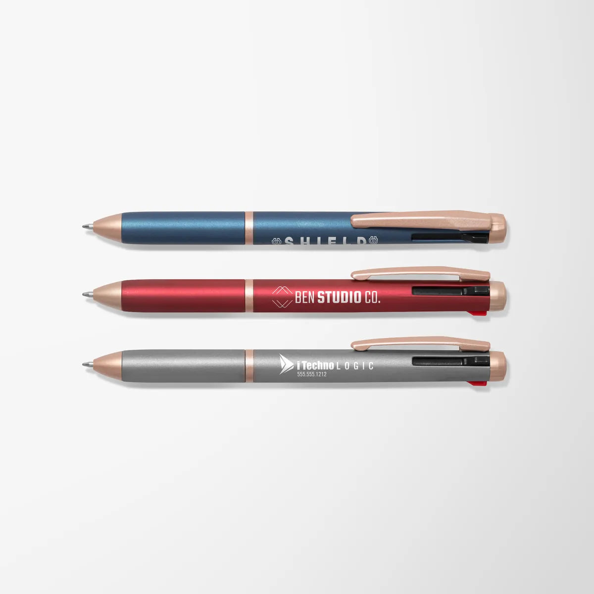 Trio 3-Ink Pen with Rose Gold Trim