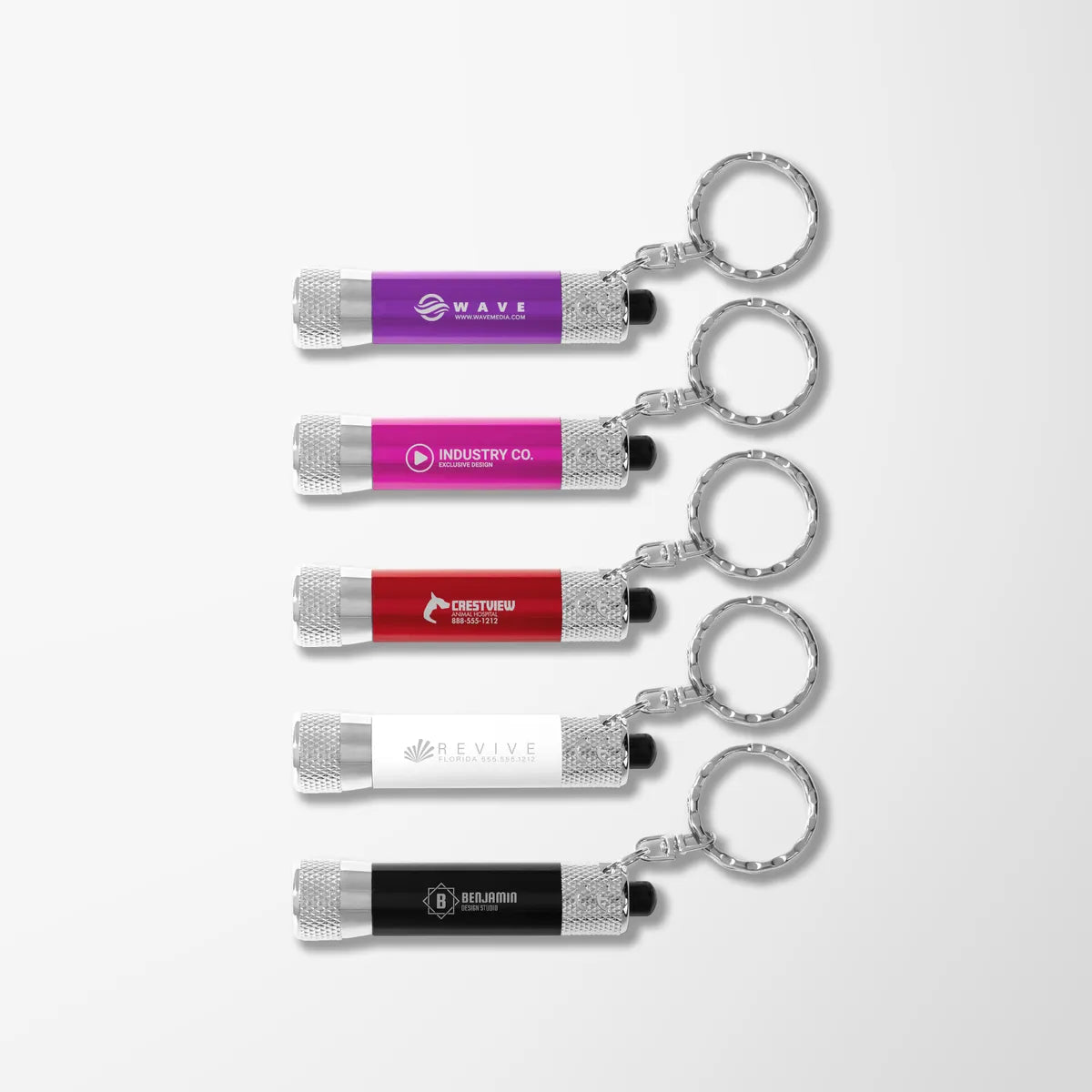 Engraved 3 LED Flashlight Keychain