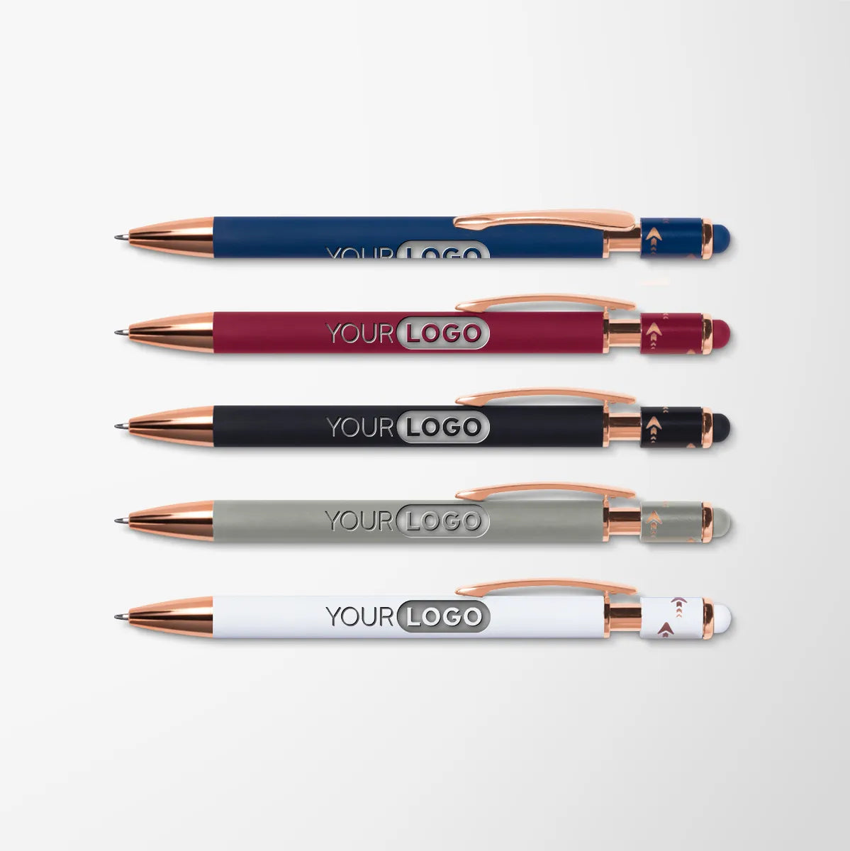 Engraved Etta Fidget Stylus Pen with Rose Gold Trim