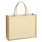 Jute Tote Bag with Front Pocket