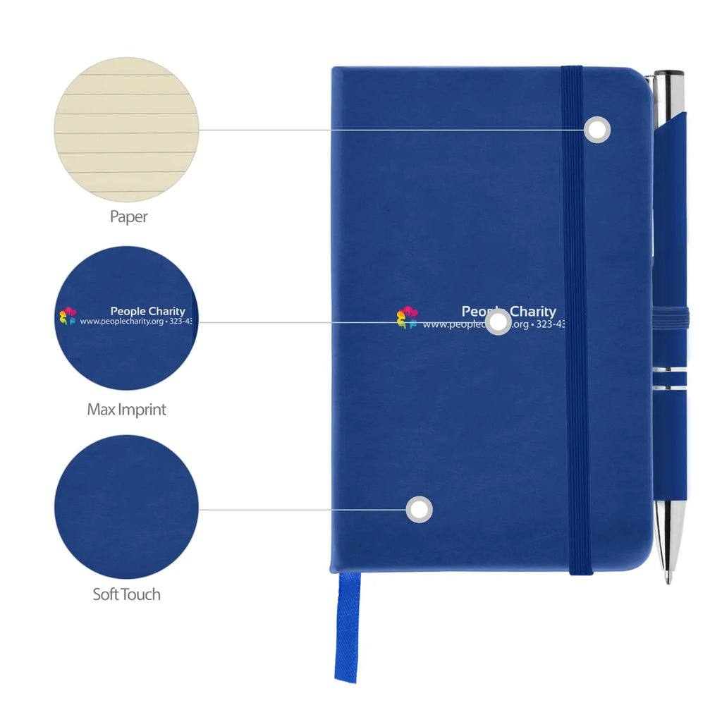 Full Color Soft Touch Notebook & Pen Set