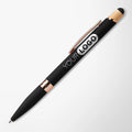 Engraved Recycled Soft Touch Portia Pen with Rose Gold Trim