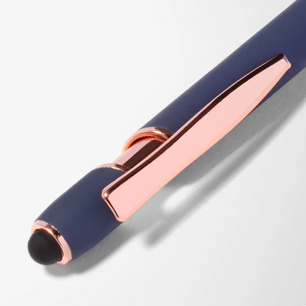 Alpha Soft Touch Gel Pen with Rose Gold Trim