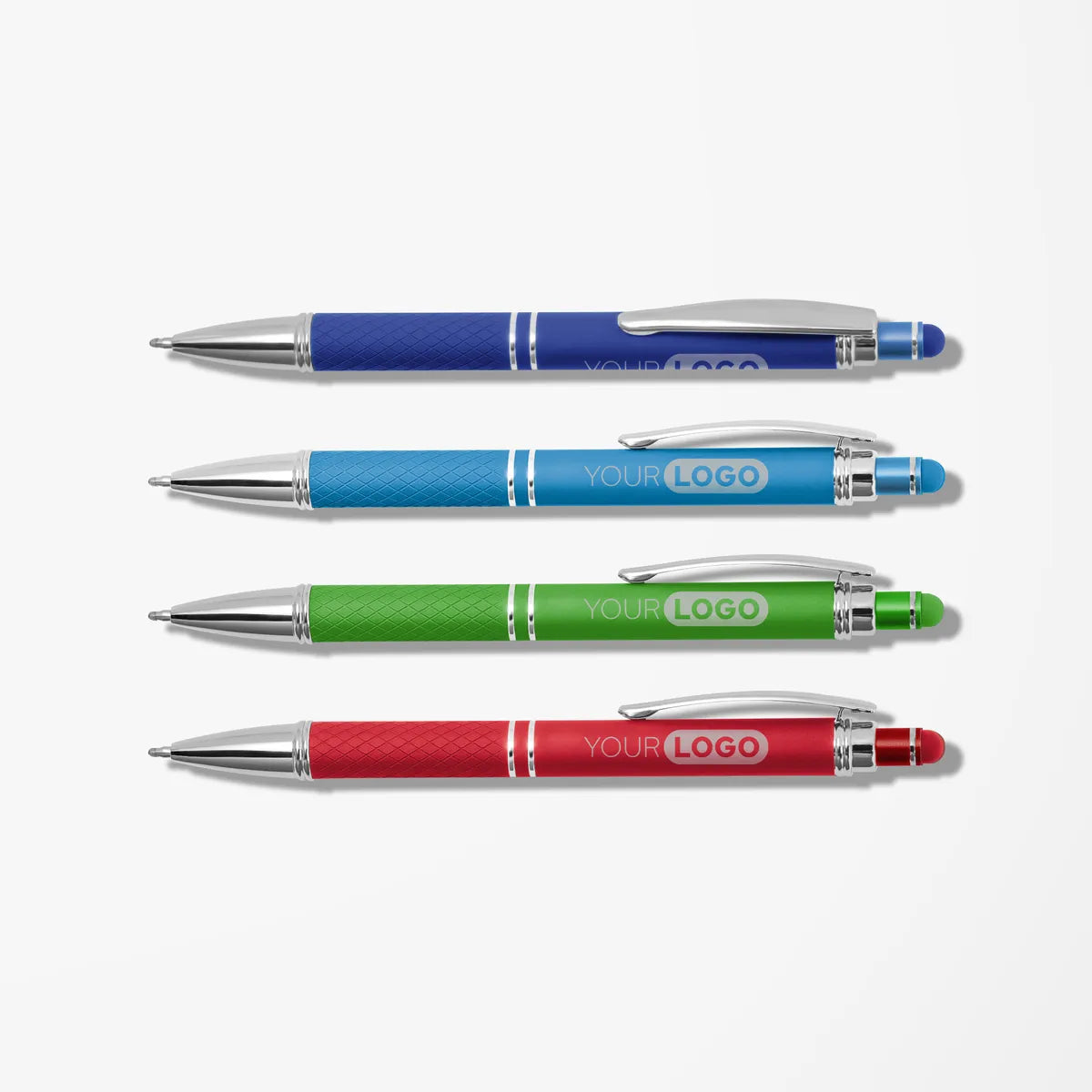 Engraved Bright Soft Touch Diamond Stylus Gel Pen