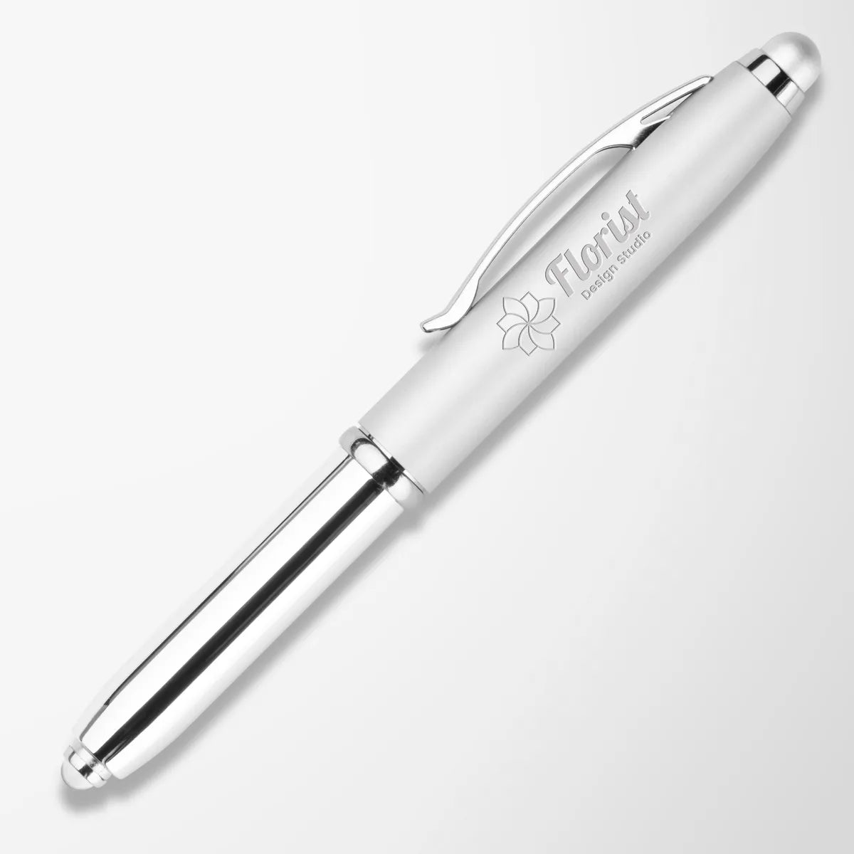 Engraved Mineral Light-Up Ace Stylus Pen