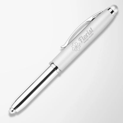 Engraved Mineral Light-Up Ace Stylus Pen