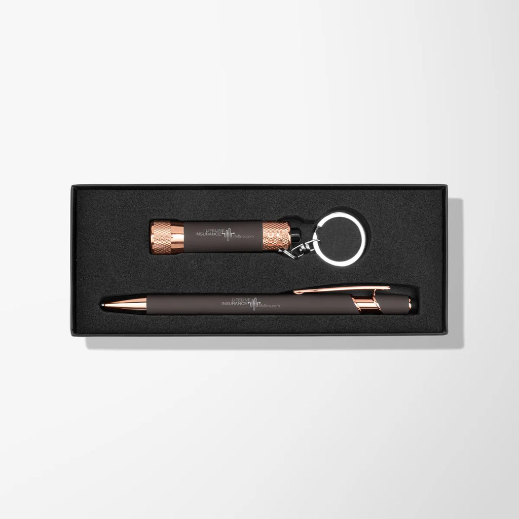 Rose Gold Alpha Gift Set in Criss-Cross Box