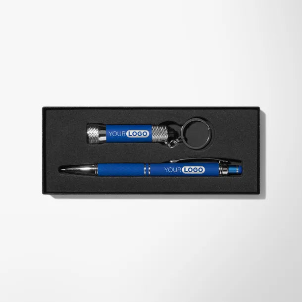 Diamond Stylus Pen & Flashlight Gift Set with Window Box