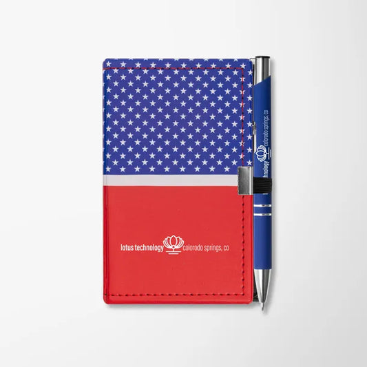 Patriotic Note Caddy & Paragon Pen