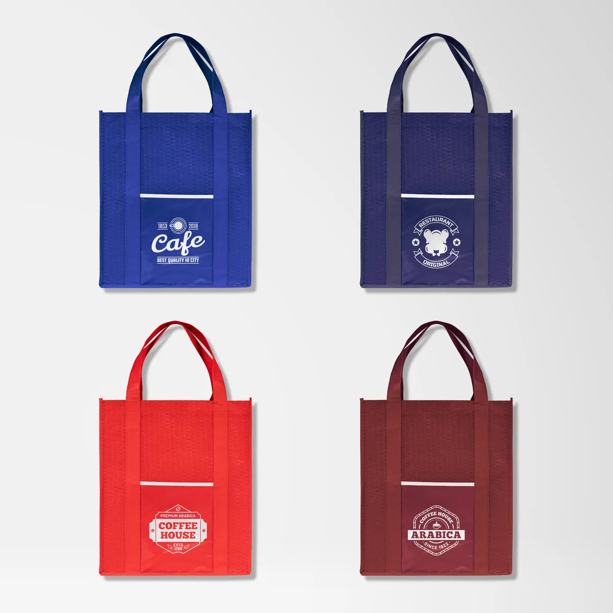 Large Wave Patterned Shopping Bag