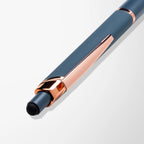 Engraved Mineral Triangle Viera Pen with Rose Gold Trim