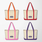 Full Color Large Lana 24 oz. Cotton Canvas Boat Tote