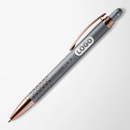 Engraved Mineral Diamond Stylus Pen with Chevron Grip