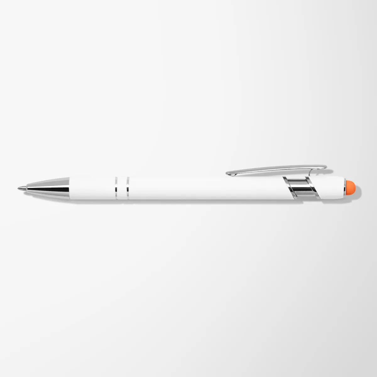 Full Color White Alpha Soft Touch Stylus Pen