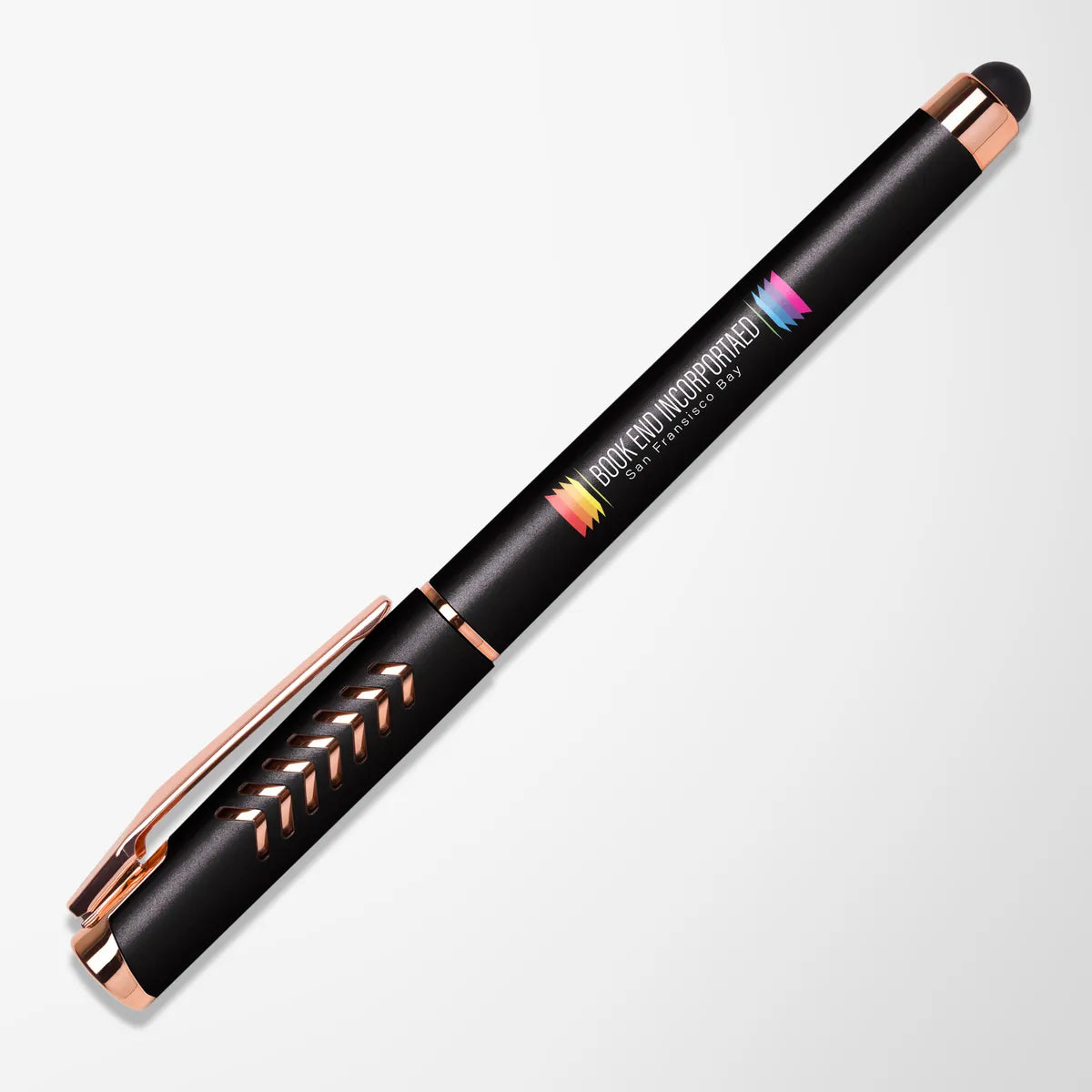 Full Color Hughes Gel Stylus Pen with Chevron Cap
