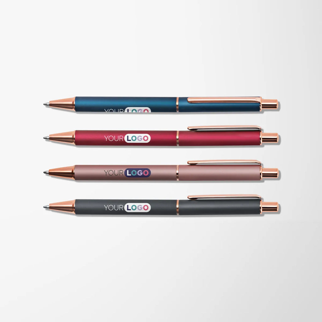 Full Color Mineral Capri Pen with Rose Gold Trim
