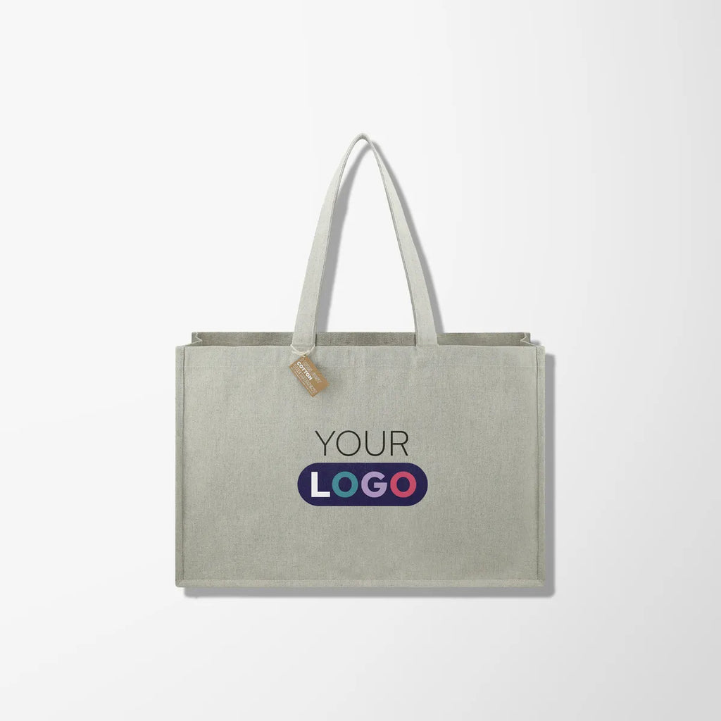 Full Color Repose 10 oz. Recycled Cotton Shoulder Tote Bag