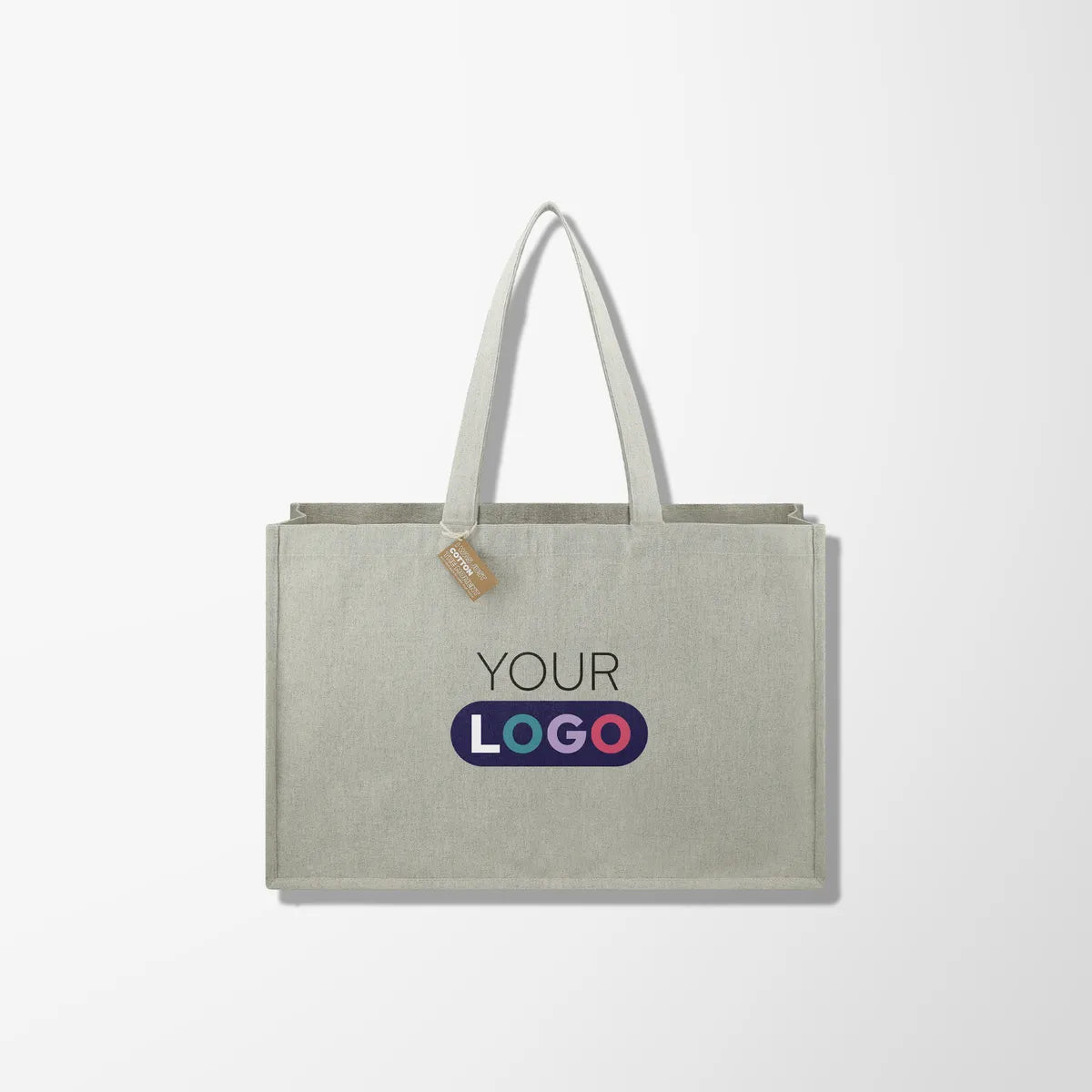 Full Color Repose 10 oz. Recycled Cotton Shoulder Tote Bag