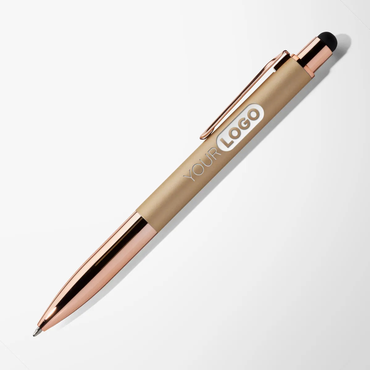 Engraved Mineral Aria Pen with Rose Gold Trim