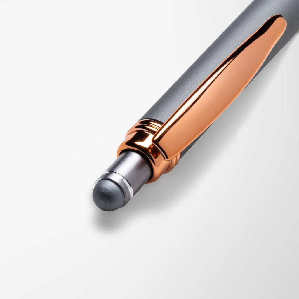 Engraved Mineral Diamond Gel Pen with Rose Gold Trim