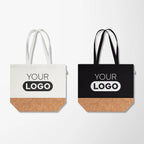 Gigi 9 oz. Recycled Cotton Tote Bag with Cork Trim