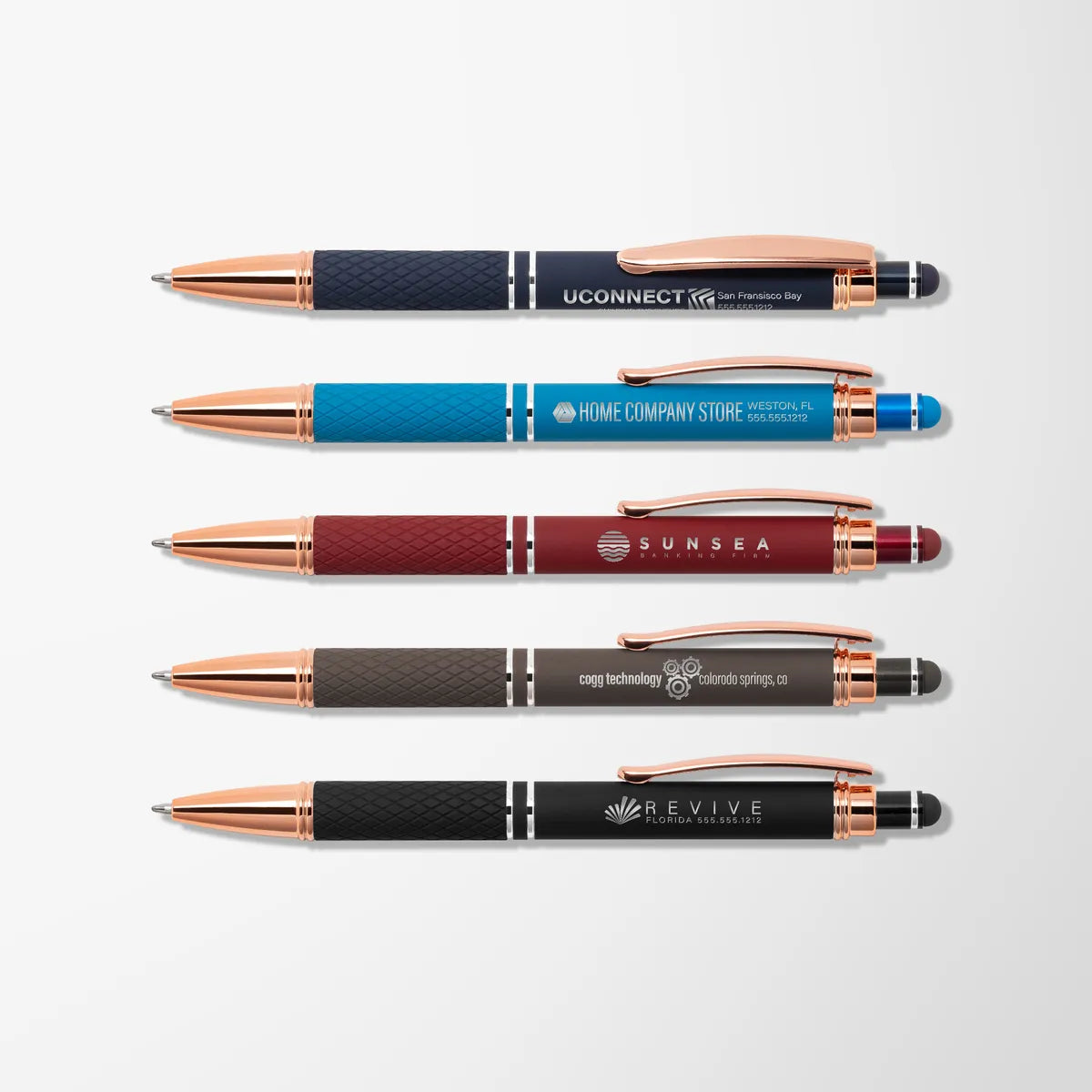 Diamond Stylus Pen with Rose Gold Trim
