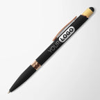 Engraved Recycled Soft Touch Portia Pen with Rose Gold Trim