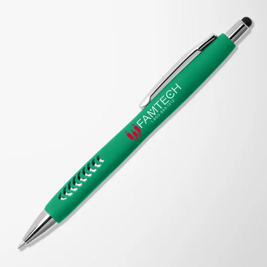 Britebrand™ Soft Touch Basilia Pen with Stylus Top