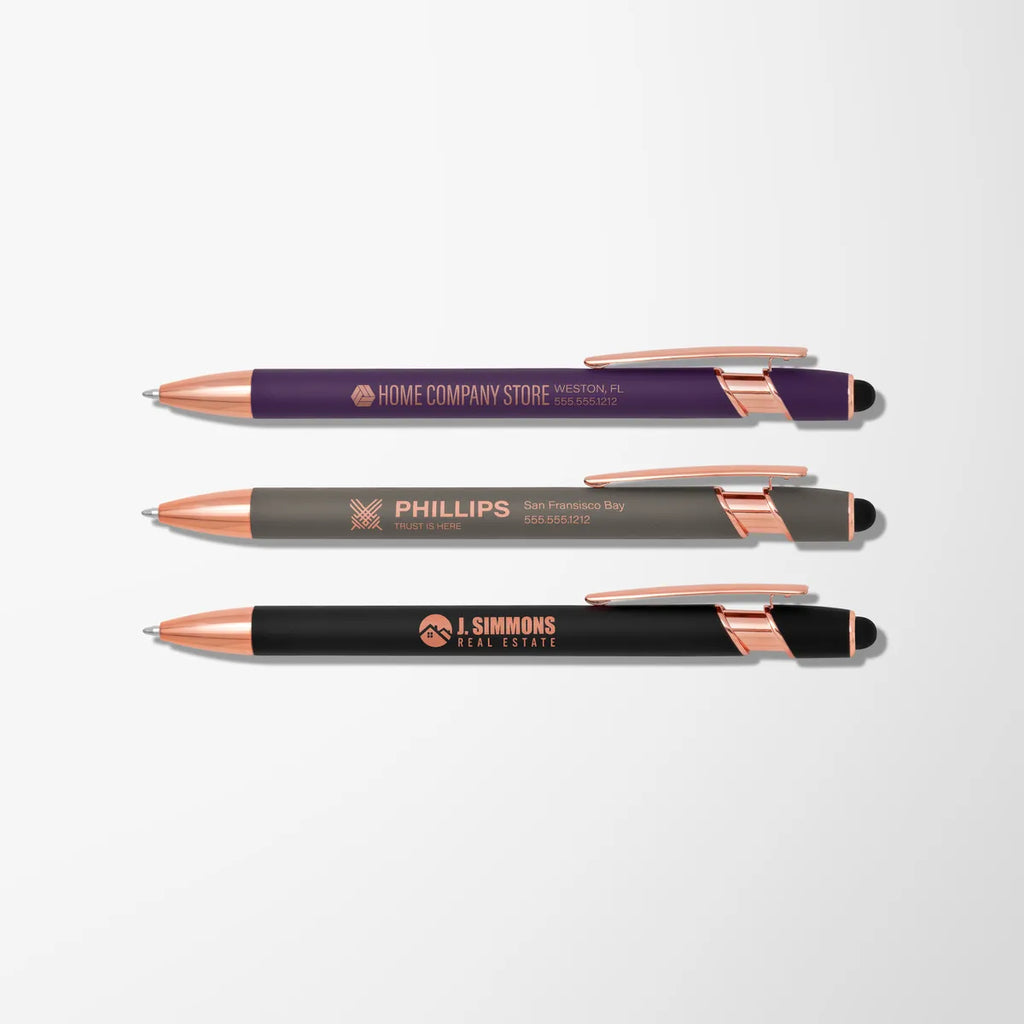 Alpha Stylus Pen with Rose Gold Mirrored Imprint