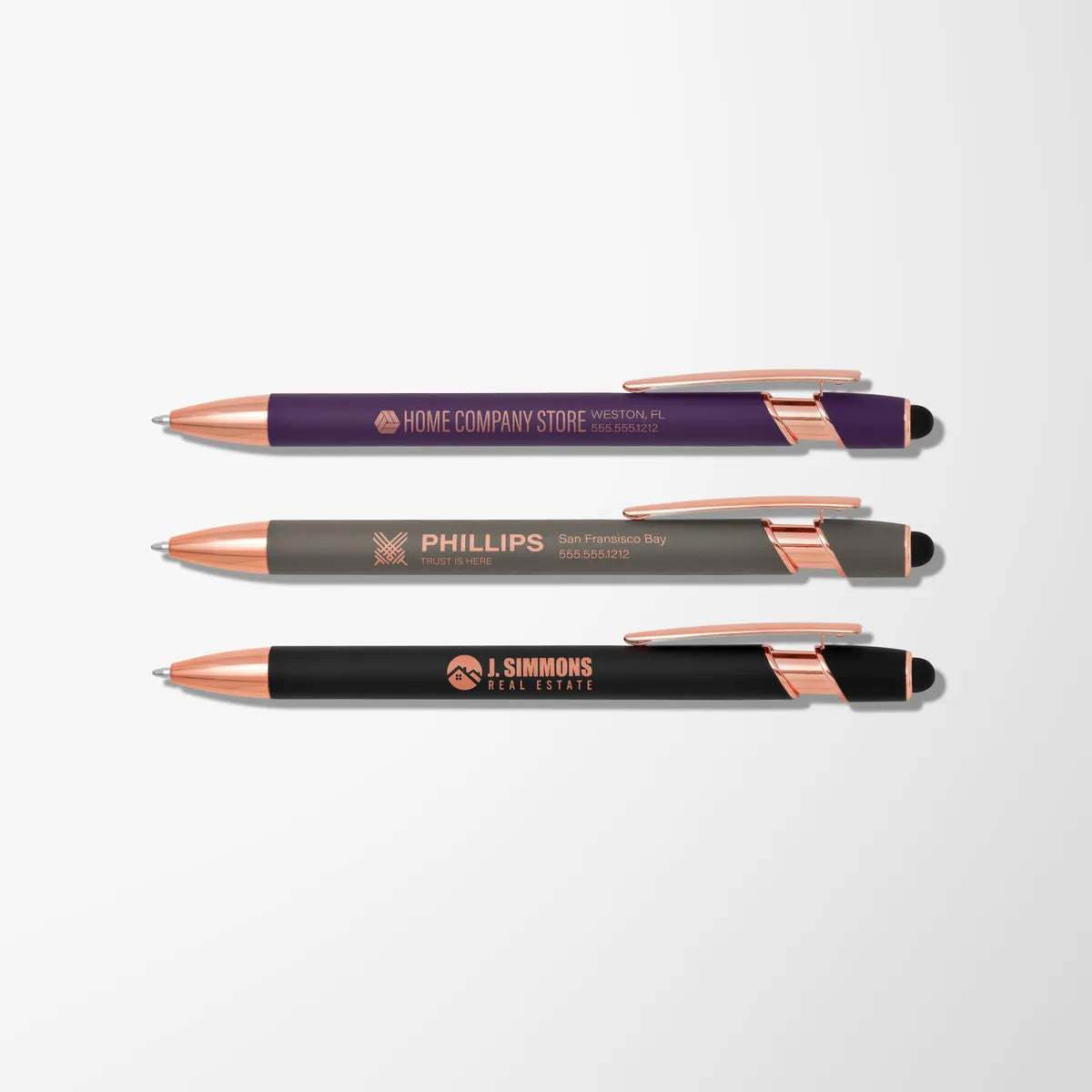 Alpha Stylus Pen with Rose Gold Mirrored Imprint