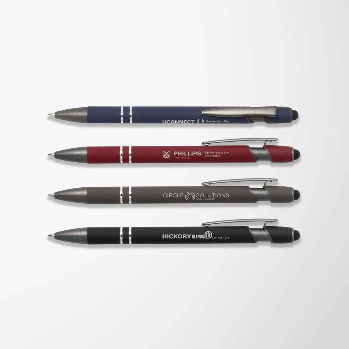 Engraved Alpha Stylus Pen with Gunmetal Trim