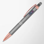 Full Color Mineral Diamond Pen with Rose Gold Trim