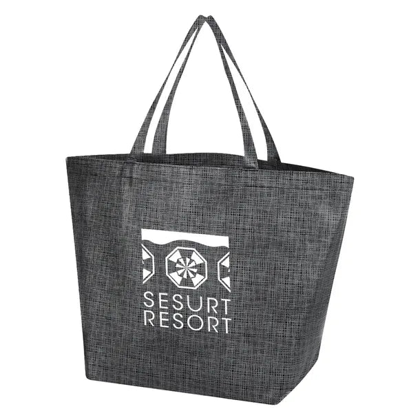 Large Crosshatch Non-Woven Tote Bag