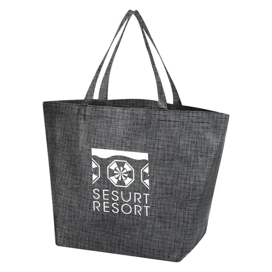 Large Crosshatch Non-Woven Tote Bag