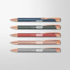 Engraved Soft Touch Paragon Pen with Rose Gold Trim