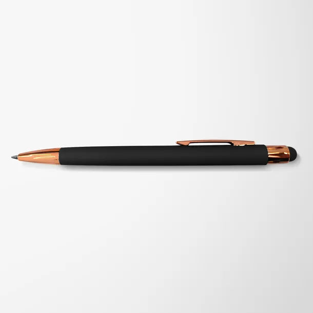 Engraved Soft Touch Joni Pen with Rose Gold Trim