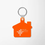 Soft Squeezable Key Tag - House