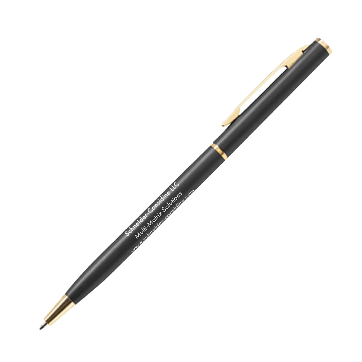 Logan Slim Pen with Gold Trim