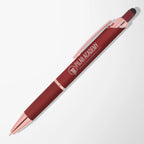 Engraved Metal Triangle Viera Pen with Rose Gold Trim