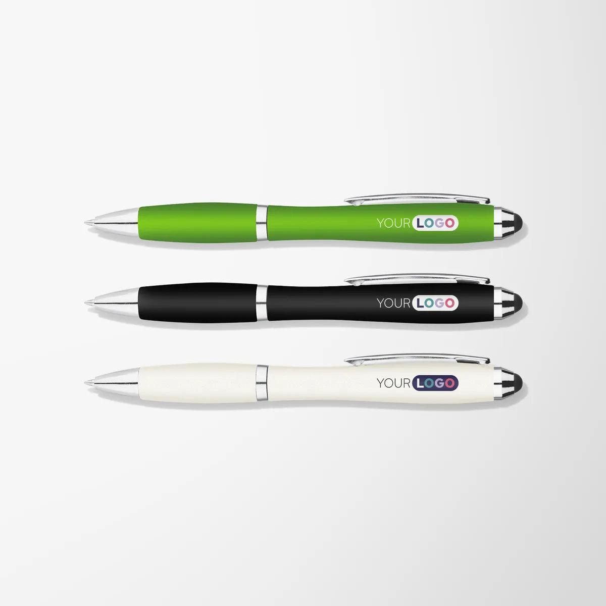 Full Color Metallic Curvaceous Stylus Pen