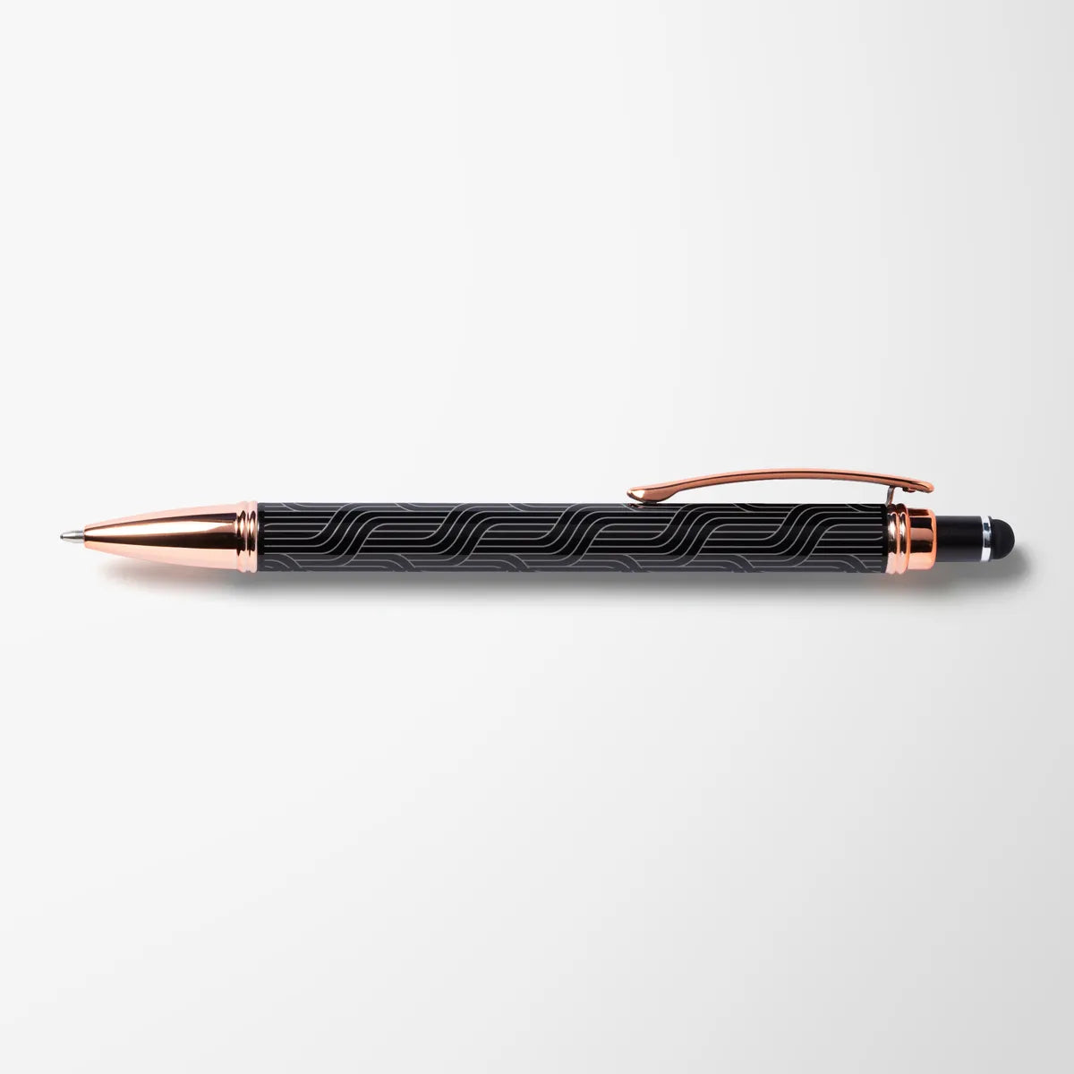 Full Color Deco Recycled Diamond Stylus Pen with Rose Gold Trim